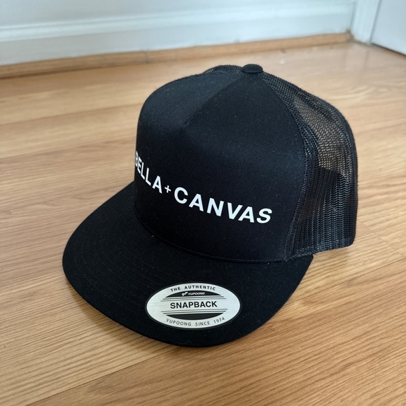 Bella + Canvas, Baseball Cap, Black, One Size - Picture 2 of 7